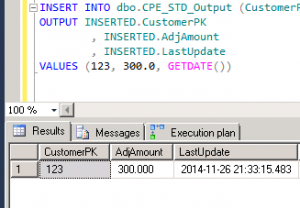 INSERT Statement OUTPUT Clause 