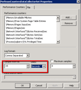 Set frequency and file format 