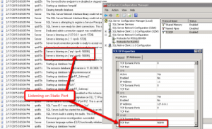 Sql Instance Listening on Static Port 