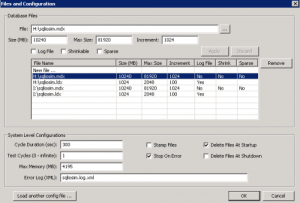 SQLIOSim Configure Values for each data drive 