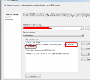 Step 2: SSIS Export VARBINARY to RAW File 